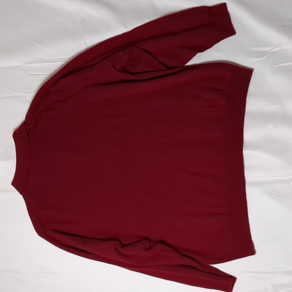 Cashmere Red Collared Sweater Men's XL - Picture 7 of 7